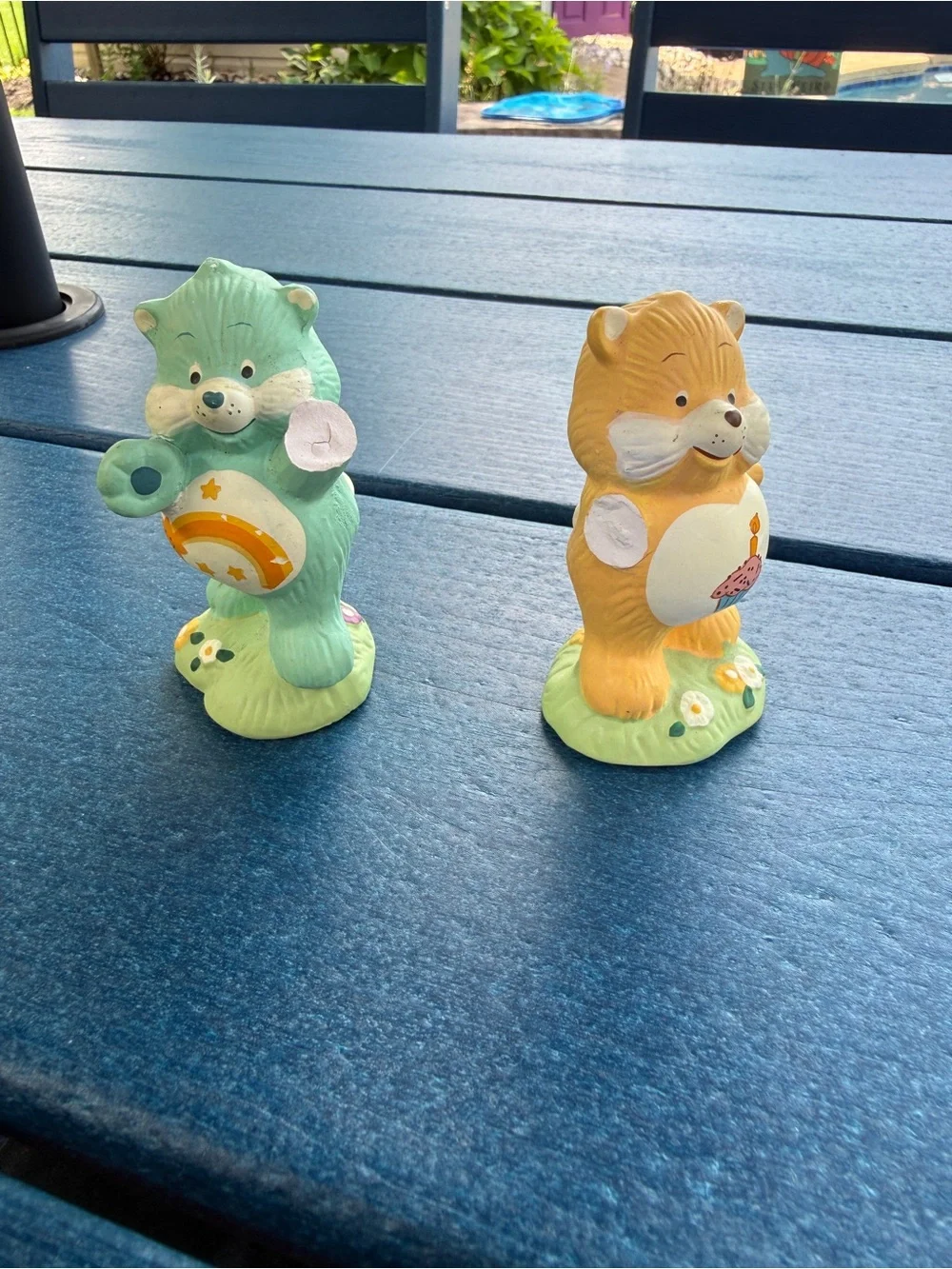 Care Bears Mini Figurine Set in Green, Blue, Pink, Orange, Yellow